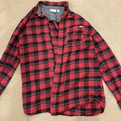 Vans kids black and red flannel