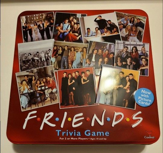 Friends trivia board game with picture cards