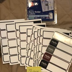 Flexible Name Badge Labels 84 Count