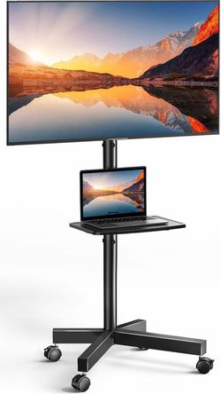 PERLESMITH Rolling TV Stand on Wheels for 23-65 Inch TVs