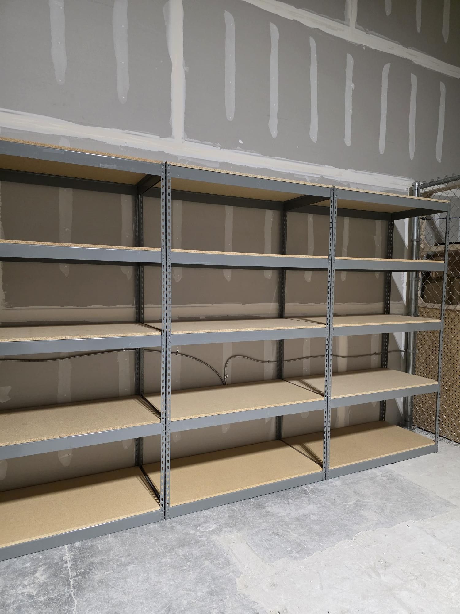 5 Tier Shelving 48 in W x 24 in D American Made Used Heavy Duty Steel Boltless Storage Racks Delivery Available
