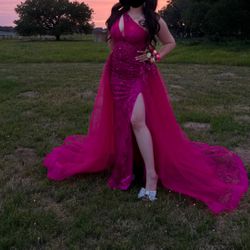 Pink prom dress