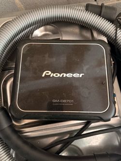 2 10” subwoofers in a box with Pioneer amplifier
