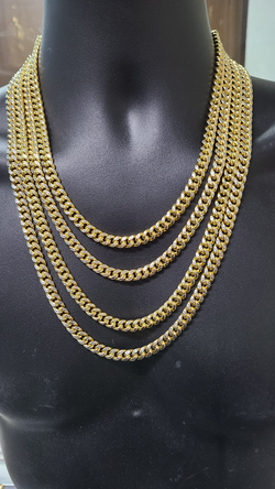 8MM Miami Cuban Link Diamond Cut 10K Gold AL-0221