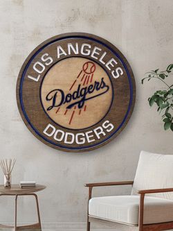 Dodgers Logo Wood Handmade
