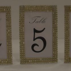 Wedding Table numbers centerpieces