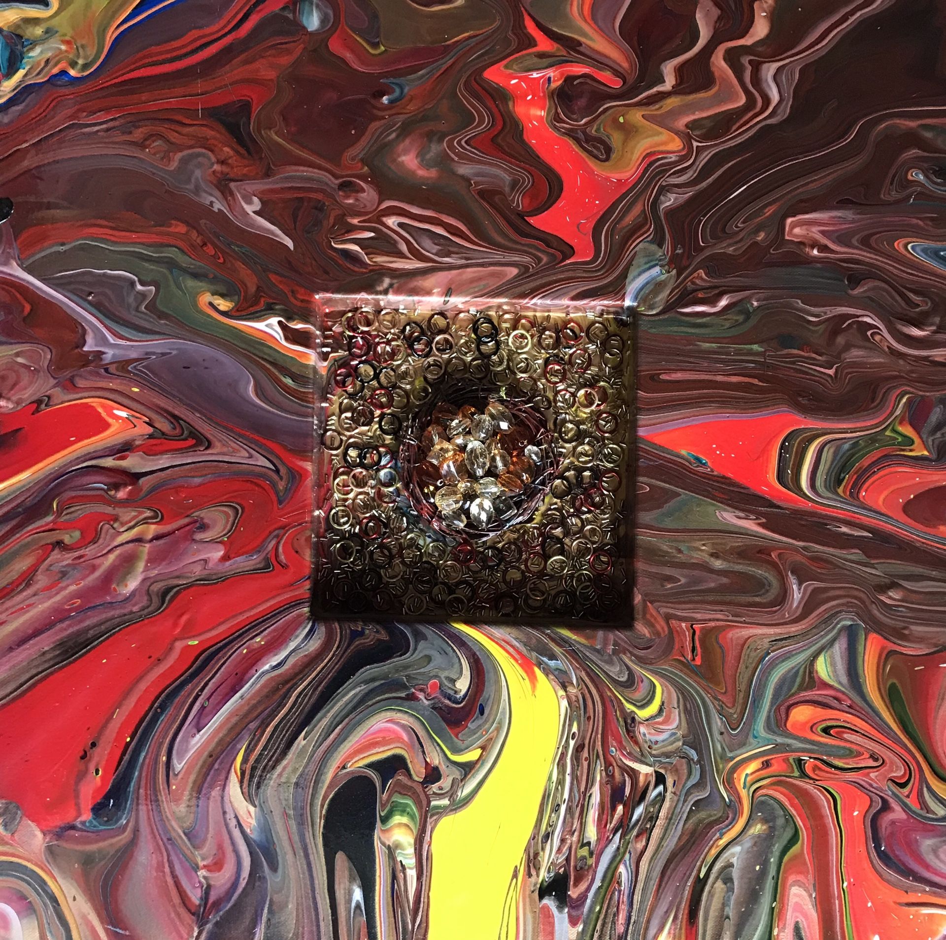 ART WORK STUDIO CLEARANCE SALE ABSTRACT/CONTEMPORARY ARTIST ORIGINALS Size: 24x24 SHADOW BOX acrylic on canvas One of a kind. Size: 24x24 RETAIL VALU