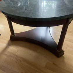 Marble Solid Wood Coffee Table 