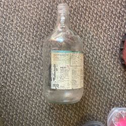 Old Mallinckrodt HCl Glass Bottle