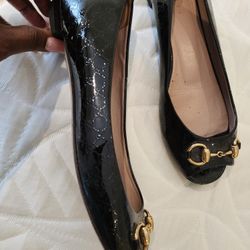 GUCCI logo Patent Flats