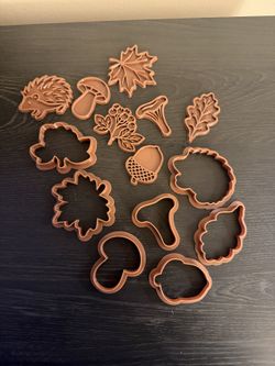 Fall Cookie Cutters + Stamps Bundle 14 Pc – 3D Printed Autumn Baking Set