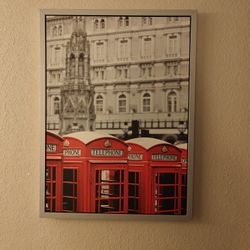 Wall art canvas British Phone Booth for sale