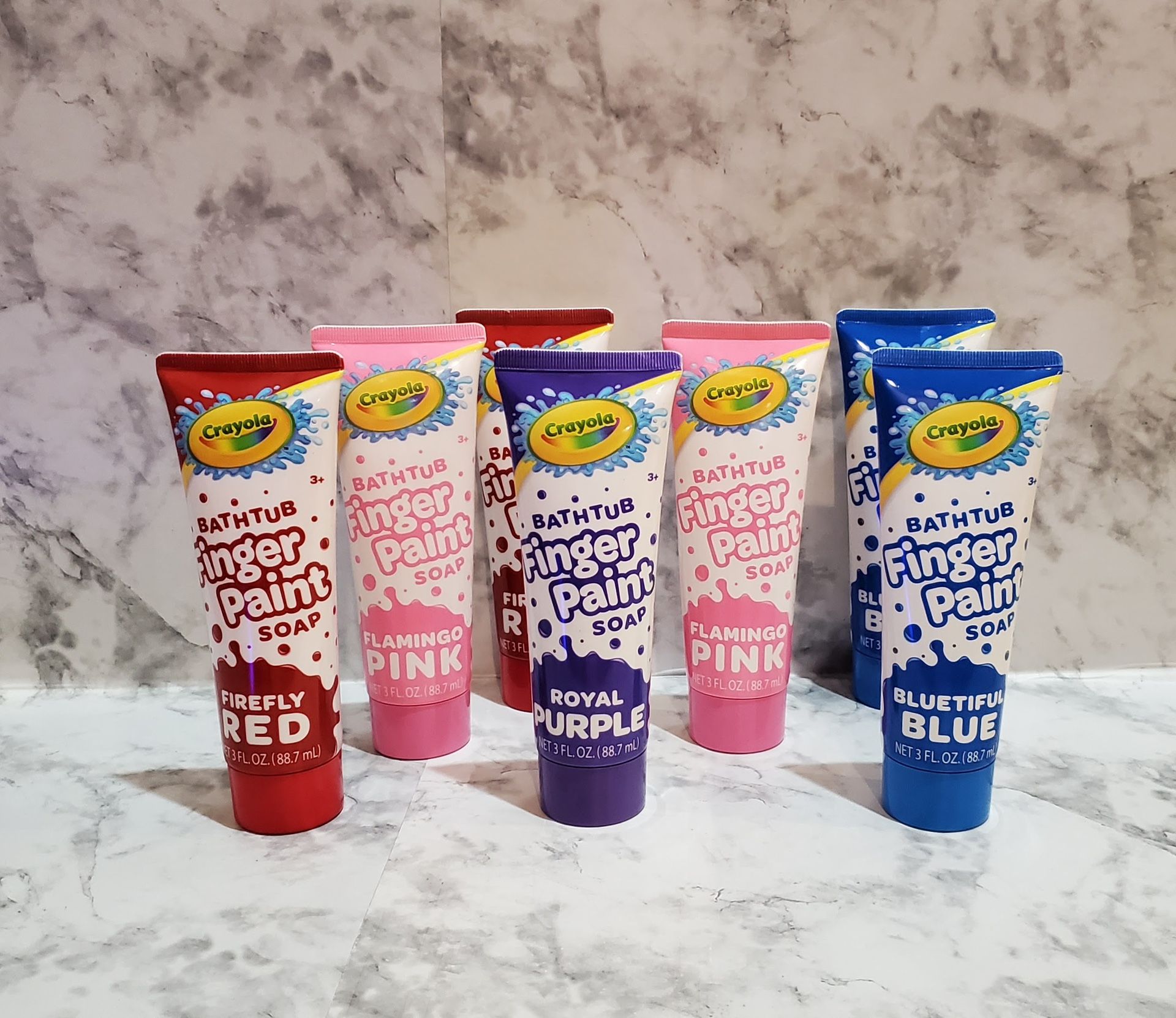 Crayola Bathtub Fingerpaint Soap 3 oz Set of 7 Assorted Colors Brand New Sealed