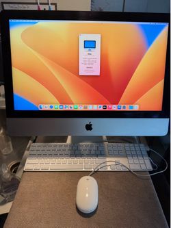 Apple iMAC 21.5 Retina 3.4 GHz 8 gb 251 Flash Drive A1418 EMC 3069 With Keyboard & Mouse, Ventura 13.7.8
