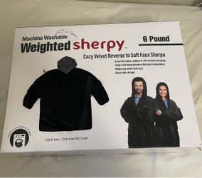 Weighted Sherpy Wearable Blanket Hoodie 6 Pound