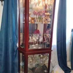 mogagany Color Curio Cabinet &Sofa Table  set