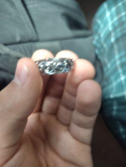 Eternity Vine Chrome Heart Ring With Spacer