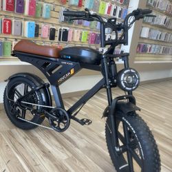 Super Cruiser Ebike Black And Brown 33MpH Long Range Brand New For Financing! Take It Home Today With $0 To 100 Down! No Credit Required! Best Deals!