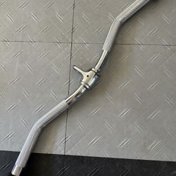 Lat Pulldown / Curl Bar Cable Machine Attachment – Knurled Grip