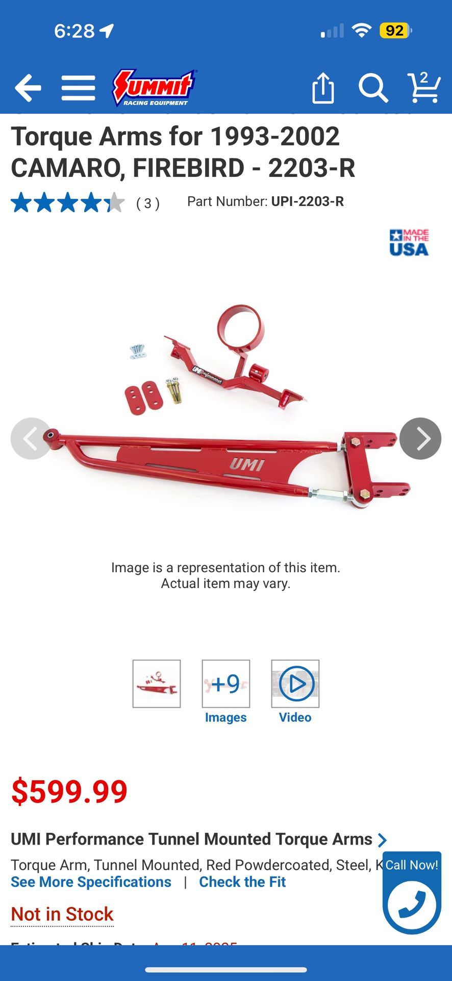 Umi Torque Arm F Body