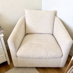 Modern Swivel Accent Chair – Cream/Off-White 