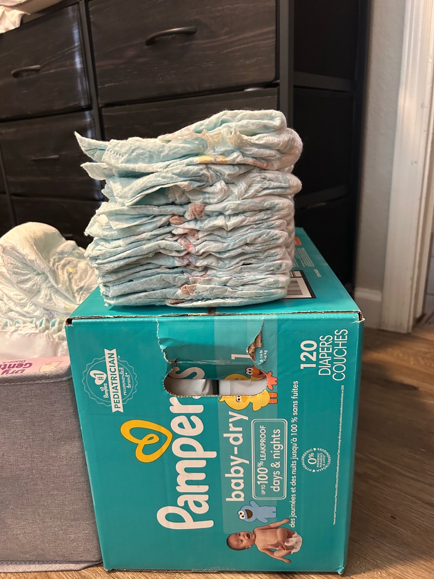 Diapers - size 1 & 2