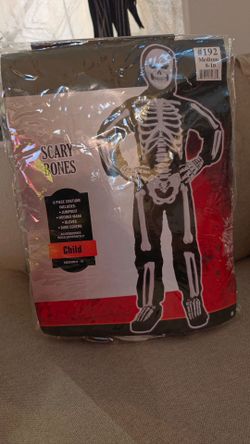 Youth Scary Bones (skeleton) Costume Size Medium (8-10)