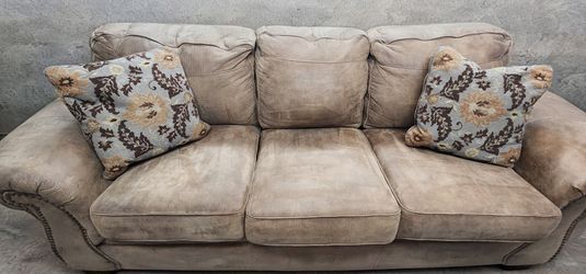 Microsuede Sofa and Rocker Reclining Chair