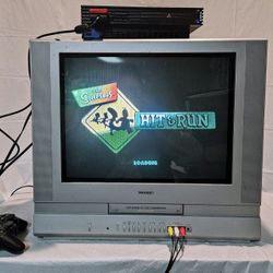 Toshiba 20" Flat Screen TV/VCR CRT TV Retro Gaming! *no Remote*