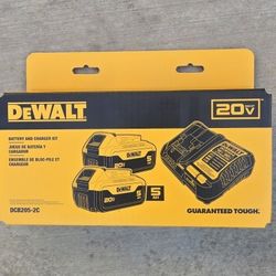 Dewalt 20v Batteries 5.0 Ah And Charger Brand New 