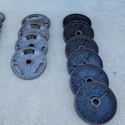 For sale is 430 lbs of olympic plates in great condition