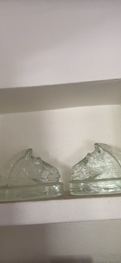 Vintage horse head book ends