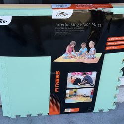 Aldi/ Crane 4 Pc Set of 24 in x 24 inch w exercise  multicolor/multipurpose Pastel interlocking floor mats - New