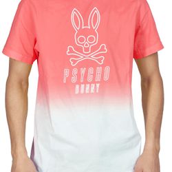 Men's Psycho Bunny Short Sleeve Two Tone Fairbanks Graphic Tee Logo T-Shirt  XS