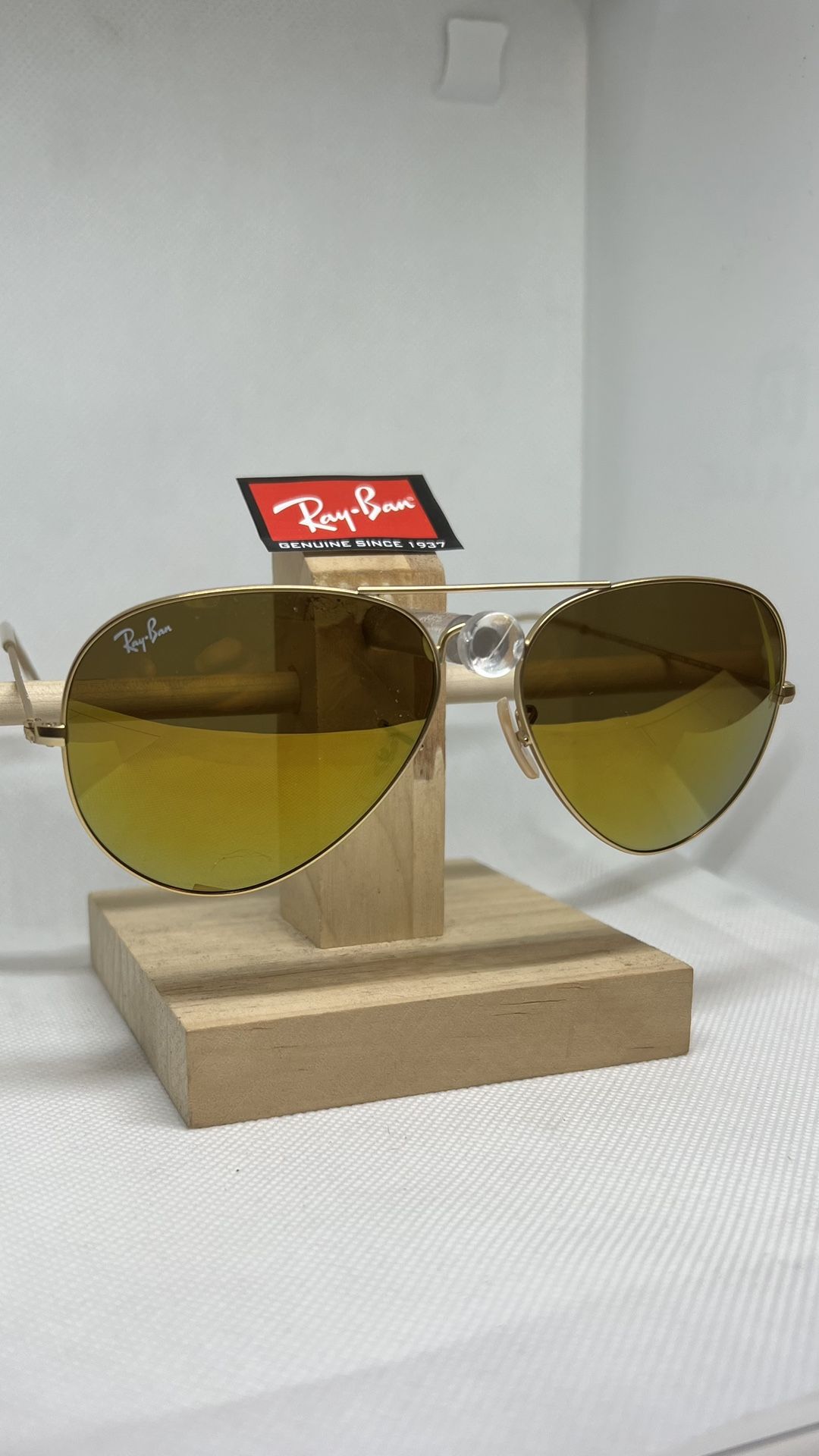 RAY BAN Sunglasses 3025 W3276 58MM GOLD CRYSTAL GOLD MIRROR AUTHENTIC/100% UV Protection NEW