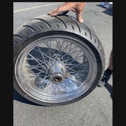 Back Wheel Wit Tire Dunlop 250/40R18 For Motorcycle Harley Davidson Etc