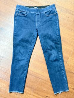 CHAPS Raw Hem Skinny Jeans Dark Wash Quiet Luxury Coastal Chic W30