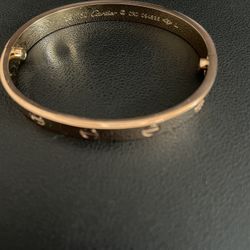 Rose Gold Love Bracelet 18 Cm