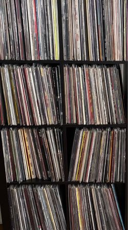 Vinyl record collection