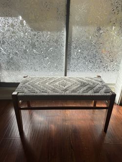 World Market Woven Rope Bench – Moving Sale