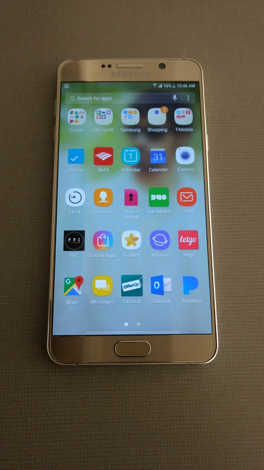 Samsung Galaxy Note 5 GOLD color