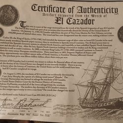 Ship wreck silver coin