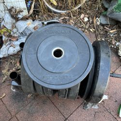 230 Lbs Bumper Plates With Rack