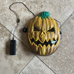 Creepy Light Up Pumpkin Face Halloween