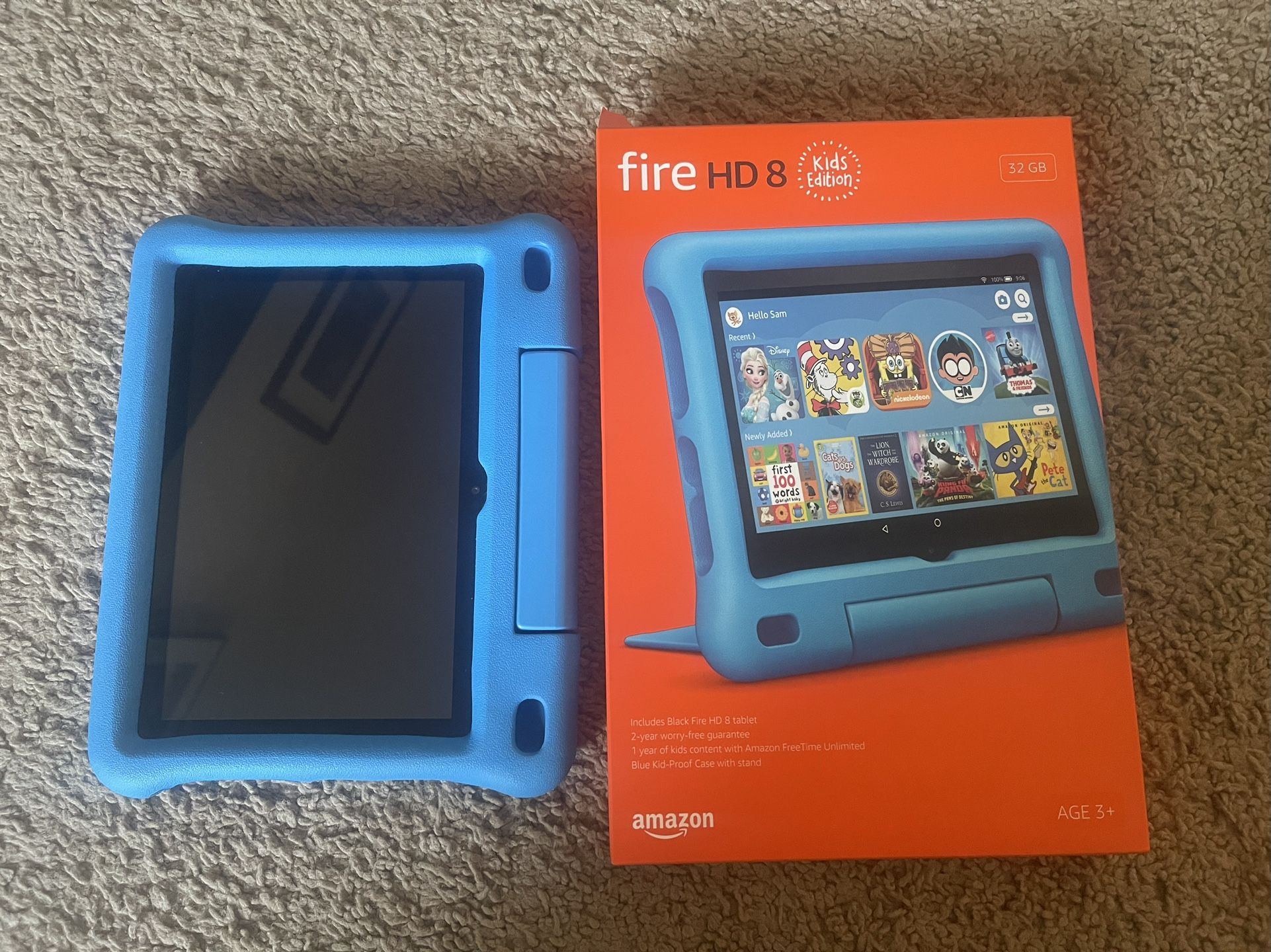 Like New Amazon Fire HD 8 Kids Tablet 32 GB blue