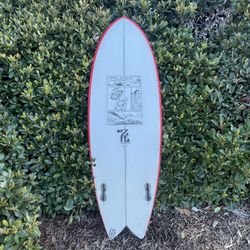 5’5 Zach Miller Shapes (Portrait) high performance twin fin surfboard 