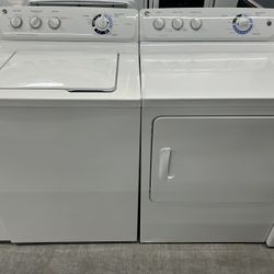 Matching Super Capacity GE Washer Dryer Set 