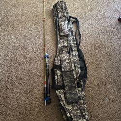 For Sale: Viking made in USA Fishing Rod with Camouflage Carry Case
