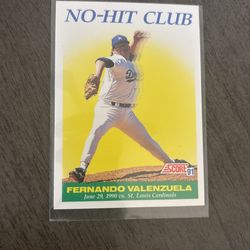 Fernando Valenzuela baseball card