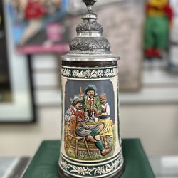 Vintage GERZ W. Germany Handcrafted 10” Stein Pewter Top Limited Edition 1983/12